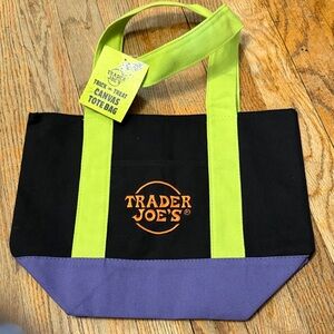 Black and Purple Trader Joe's Canvas Tote Bag